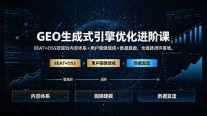 GEO生成式引擎优化进阶课：EEAT+DSS双驱动内容体系×用户画像建模×数据复盘，全链路闭环落地-万象聊项目