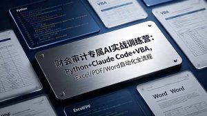 财会审计专属 AI实战训练营-更新：Python+Claude Code+VBA，Excel/PDF/Word自动化全流程-万象聊项目