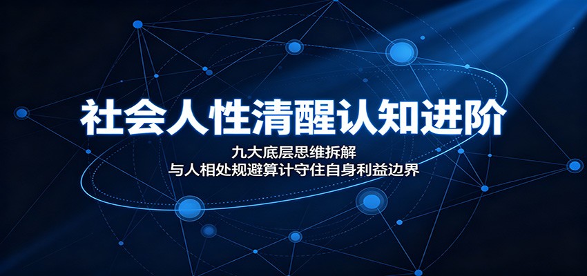 社会人性清醒认知进阶：九大底层思维拆解，与人相处规避算计守住自身利益边界-万象聊项目