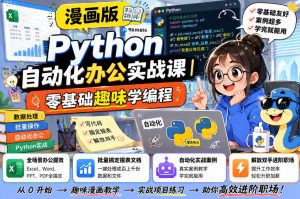 漫画版Python自动化办公实战课|零基础趣味学编程,全场景办公提效、批量搞定报表文档、解放双手进阶职场-万象聊项目