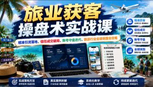 旅业获客操盘术实战课|精准引流落地、信任成交破局、账号守盘迭代、旅游行业业绩突围全攻略-万象聊项目