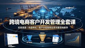 跨境电商客户开发管理全套课·拓客渠道｜询盘转化｜客户分层复购运营完整落地教学-万象聊项目