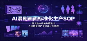 AI漫剧画面标准化生产SOP：网文选本改编分镜设计，人物场景资产生成成片全流程-万象聊项目