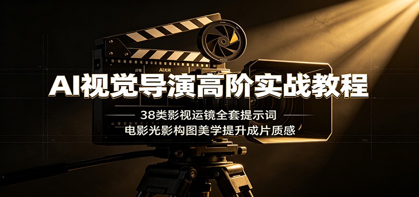 AI视觉导演高阶实战教程：38类影视运镜全套提示词，电影光影构图美学提升成片质感-万象聊项目