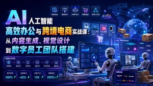 AI人工智能高效办公与跨境电商实战课：从内容生成、视觉设计到数字员工团队搭建-万象聊项目
