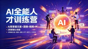 AI全能人才训练营：2周掌握文案×图像×视频×PPT×数字人×工作流，超越80%的人-万象聊项目