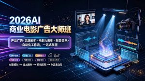 2026AI商业电影广告大师班：产品广告·品牌短片·电影AI短片·配音音乐·自动化工作流，一站式掌握-万象聊项目