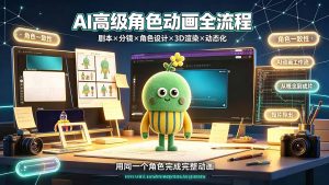 AI高级角色动画全流程：剧本×分镜×角色设计×3D渲染×动态化，从概念到成片一站式教学-万象聊项目
