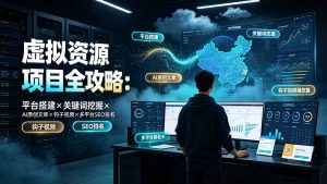 虚拟资源项目全攻略：平台搭建×关键词挖掘×AI原创文章×钩子视频×多平台SEO排名-万象聊项目