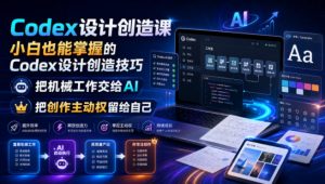 Codex设计创造课，小白也能掌握的Codex设计创造技巧，把机械工作交给AI，把创作主动权留给自己-万象聊项目