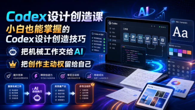 Codex设计创造课，小白也能掌握的Codex设计创造技巧，把机械工作交给AI，把创作主动权留给自己-万象聊项目