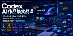 Codex AI作品集实战课，从Codex基础认知到作品集实战，从灵感搜集到Skill沉淀，打造属于你的AI作品集网站-万象聊项目