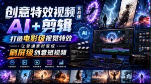 创意特效视频实战课,AI+剪辑打造电影级视觉特效,让普通素材变成刷屏级创意短视频-万象聊项目