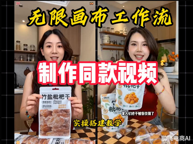无限画布工作流一键复刻爆款带货视频，实操搭建，操作简单-万象聊项目