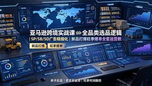 亚马逊跨境实战课：全品类选品逻辑｜SP/SB/SD广告精细化｜新品打爆旺季爆单全套运营教程-万象聊项目