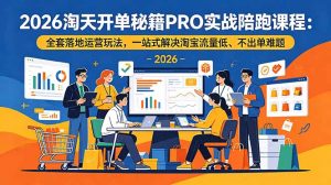 2026淘天开单秘籍PRO实战陪跑课程-更新：全套落地运营玩法，一站式解决淘宝流量低、不出单难题-万象聊项目