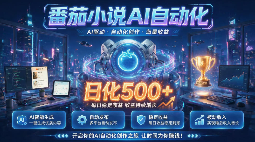 小白可做番茄AI，居家轻创业，每日稳赚500➕，普通人低门槛轻松线上增收【揭秘】-万象聊项目