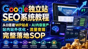 Google独立站SEO系统教程,从0搭建WP站点・AI内容量产・站内站外优化・流量变现完整落地SOP(2026年7月)-万象聊项目