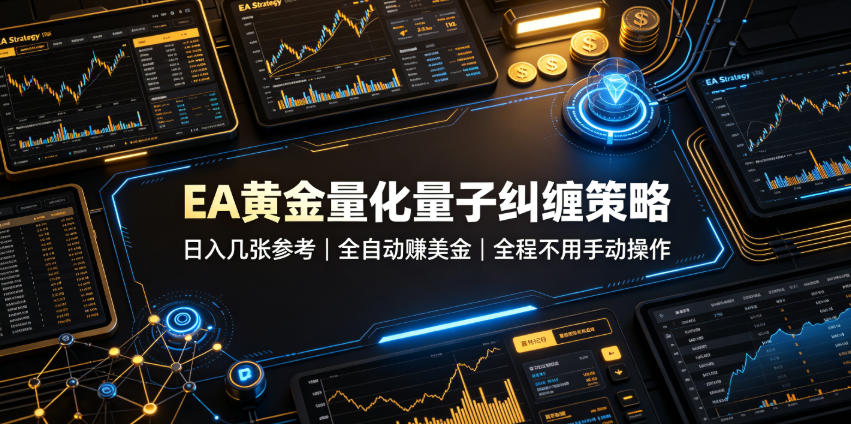 EA黄金量化量子纠缠策略，日入几张，全自动賺美金，全程不用手动操作！【揭秘】-万象聊项目