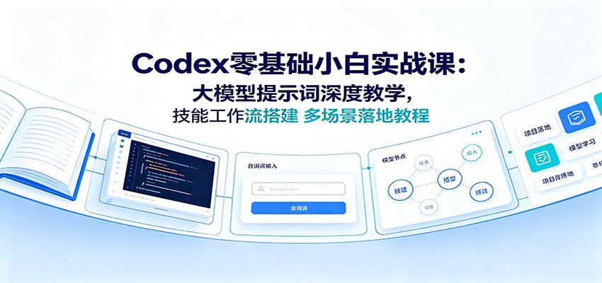 Codex零基础小白实战课：大模型提示词深度教学，技能工作流搭建多场景落地教程-万象聊项目