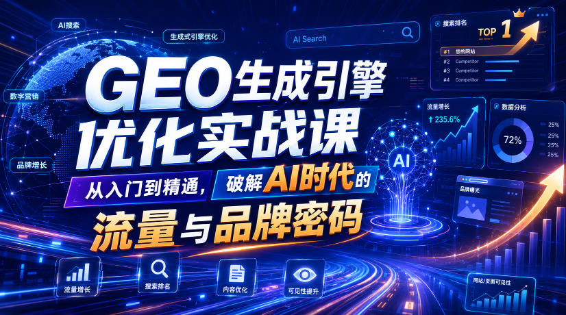 GEO生成引擎优化实战课，从入门到精通，破解AI时代的流量与品牌密码-万象聊项目