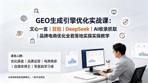 GEO生成引擎优化实战课:文心一言|豆包|DeepSeek|AI收录抓取|品牌电商优化全套落地实操教学-万象聊项目
