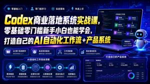 Codex商业落地系统实战课,零基础零门槛新手小白也能学会,打造自己的AI自动化工作流+产品系统-万象聊项目