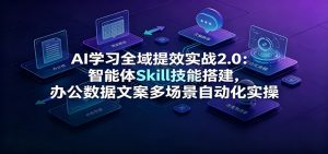 AI学习全域提效实战2.0:智能体Skill技能搭建,办公数据文案多场景自动化实操-万象聊项目