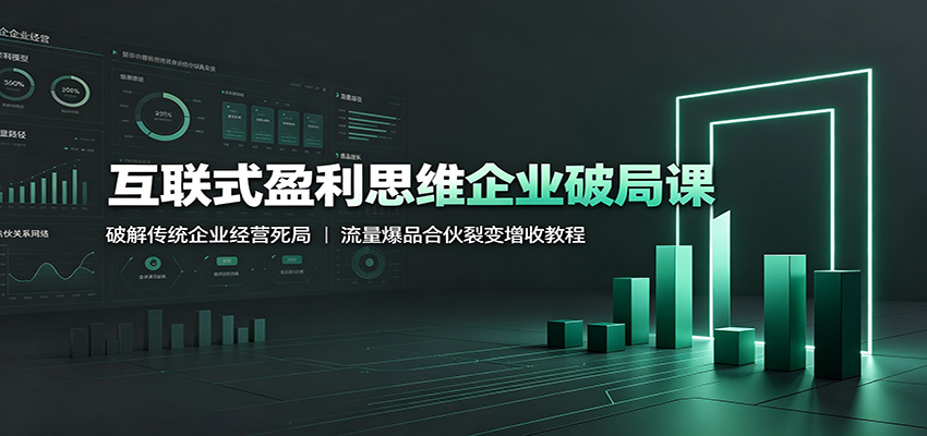 互联式盈利思维企业破局课：破解传统企业经营死局，流量爆品合伙裂变增收教程-万象聊项目
