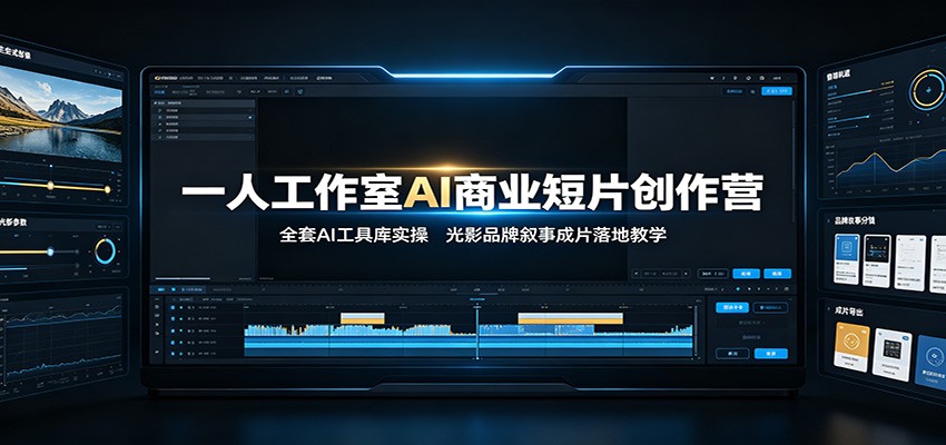 一人工作室AI商业短片创作营：全套AI工具库实操，光影品牌叙事成片落地教学-万象聊项目