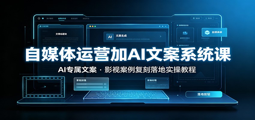 自媒体运营加AI文案系统课：：AI专属文案，影视案例复刻落地实操教程-万象聊项目
