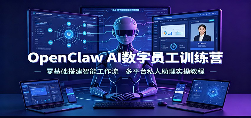 OpenClaw AI数字员工训练营：零基础搭建智能工作流，多平台私人助理实操教程-万象聊项目