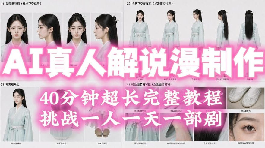 2026年AI真人解说漫剧自动批量化制作教程，40分钟超长完整，自动批量化制作，挑战一人一天一部剧！-万象聊项目