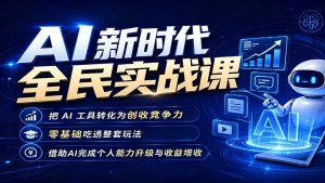 AI新时代全民实战课，把 AI 工具转化为创收竞争力，零基础吃透整套玩法，借助AI完成个人能力升级与收益增收。-万象聊项目