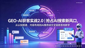 GEO-AI获客实战｜抢占AI搜索新风口，从认知搭建、内容布局到AI推荐成交全链路落地教学-万象聊项目