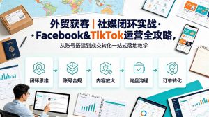 外贸获客｜社媒闭环实战·Facebook&TikTok运营全攻略，从账号搭建到成交转化一站式落地教学-万象聊项目