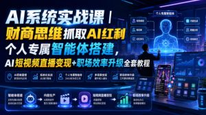 AI系统实战课｜财商思维抓取AI红利｜个人专属智能体搭建，AI短视频直播变现+职场效率升级全套教程-万象聊项目
