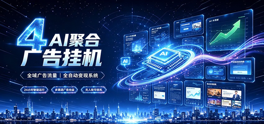 全域广告流量聚合，AI无人挂机稳赚佣金，打造长期稳定被动收入副业-万象聊项目