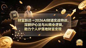 财富跃迁→2026AI财道实战特训,深耕IP心法与AI商业逻辑,助力个人IP落地财富变现-万象聊项目