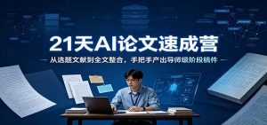 21天AI论文速成营：从选题文献到全文整合，手把手产出导师级阶段稿件-万象聊项目