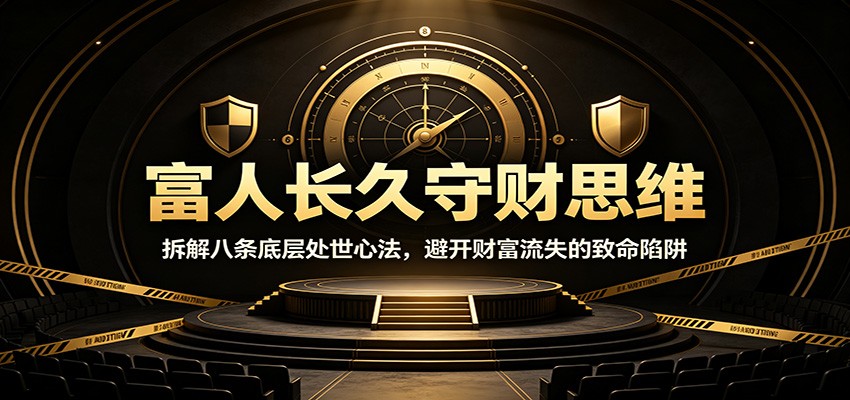 富人长久守财思维：拆解八条底层处世心法，避开财富流失的致命陷阱-万象聊项目