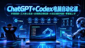 ChatGPT+Codex电脑自动化课：环境搭建×三大核心实战×全场景应用拓展×AI自主操控电脑×零基础上手-万象聊项目