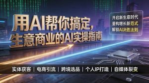 用AI帮你搞定，生意商业的AI实操指南，开启新生意时代，重构增长新范式，解锁AI时代决胜法则-万象聊项目