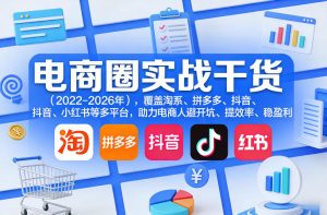 电商圈实战干货(2023-2026年)，覆盖淘系、拼多多、抖音、小红书等多平台，助力电商人避开坑、提效率、稳盈利(更新08月08日)-万象聊项目