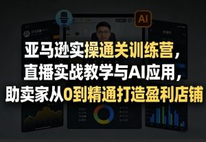 亚马逊实操通关训练营，直播实战教学与AI应用，助卖家从0到精通打造盈利店铺(更新8月8日)-万象聊项目