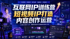 互联网IP训练营,短视频IP打造,内容创作运营-万象聊项目