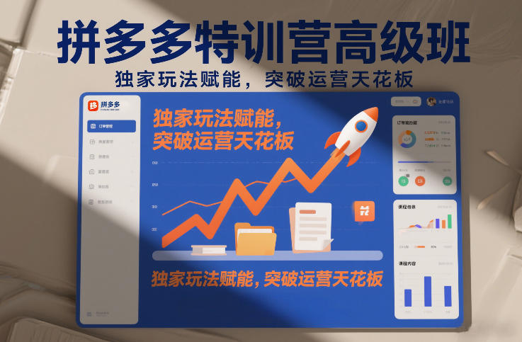 拼多多特训营高阶班，独家玩法赋能，突破运营天花板(更新260805)-万象聊项目