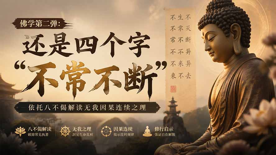 付费文章：佛学第二弹：还是四个字“不常不断”依托八不偈解读无我因果连续之理-万象聊项目