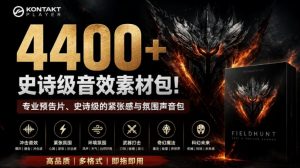 4400+个史诗级音效素材包!专业预告片、史诗级的紧张感与氛围声音包,中文分类,超级精选包-万象聊项目
