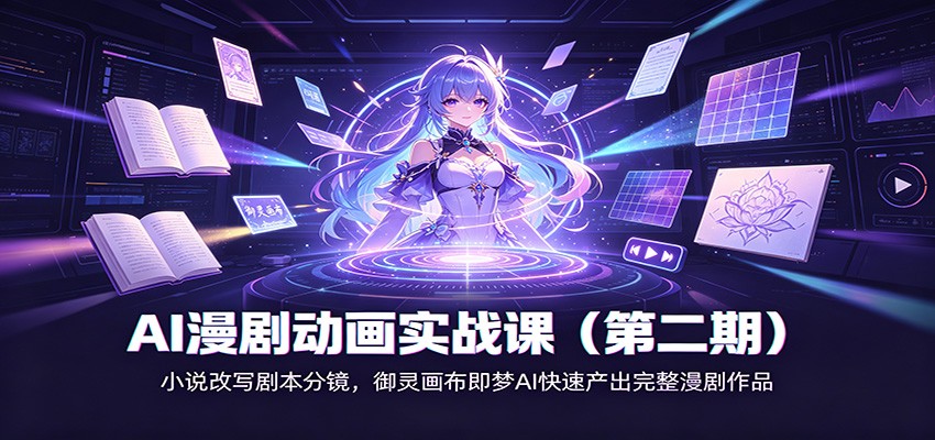 AI漫剧动画实战课(第二期)：小说改写剧本分镜，御灵画布即梦AI快速产出完整漫剧作品-万象聊项目